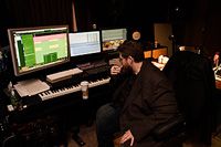 BeHip Records CEO Christopher Alpiar at one of the control rooms at our studio in Atlanta